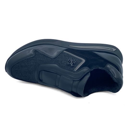 Кроссовки Giampieronicola черные кожа/замша на шерсти - фото 5, 