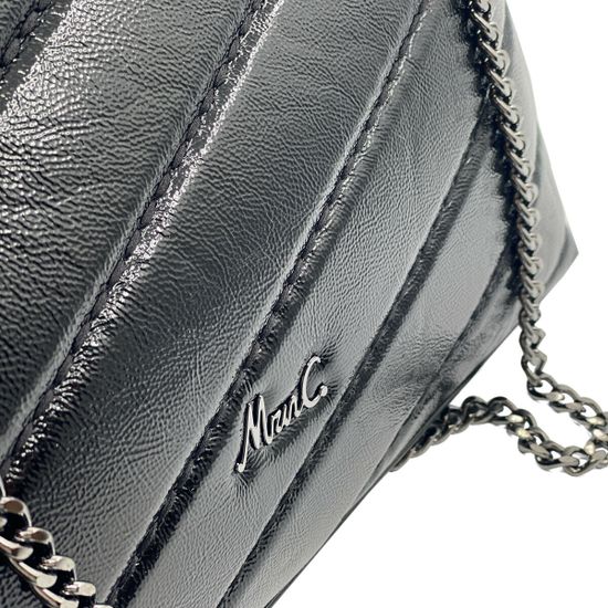 Сумка Marina Creazioni черная из стеганой лакированной кожи - фото 4, B6698 MC NERO LAK