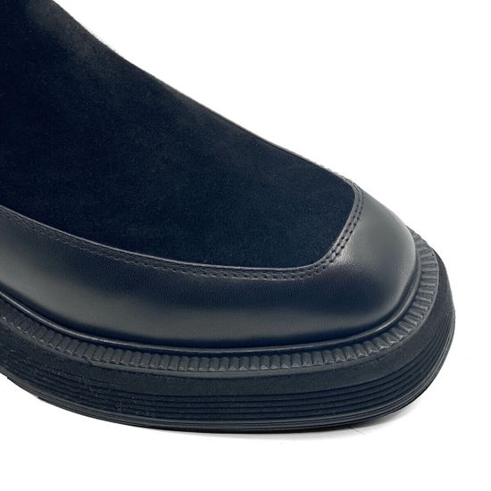 Ботфорты стрейч Tuffoni черные замша/кожа на меху - фото 8, 1723020VE TUF