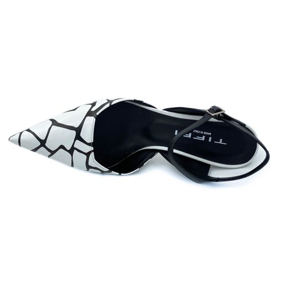 Туфли Tiffi черно-белые из ламинированной кожи - фото 5, 