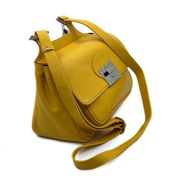 Сумка Renato Angi желтая кожаная - фото 2, 2701281 RA GIALLO
