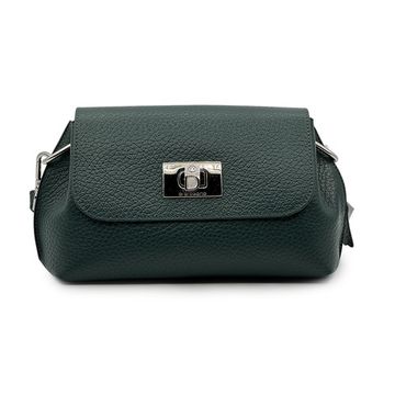 Сумка Di Gregorio зеленая кожаная - фото 1, 821 DG PETROL