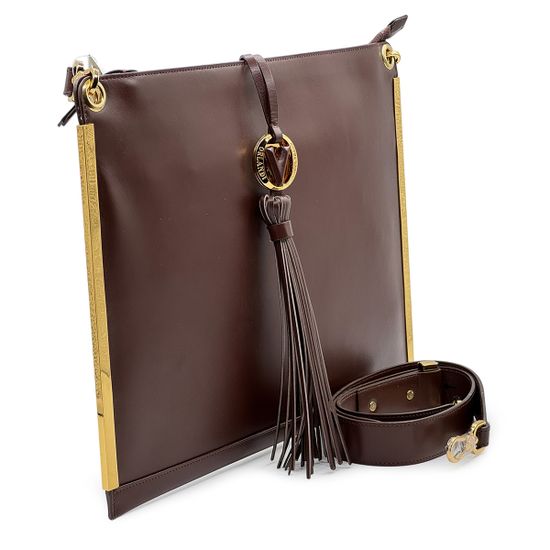 Сумка-папка Valentino Orlandi коричневая кожаная - фото 2, 7462 VO MORO