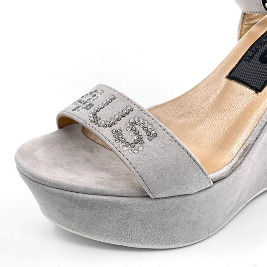 Босоножки Cesare Paciotti замшевые серые PERLA - фото 6, LLZD10W PA PERLA