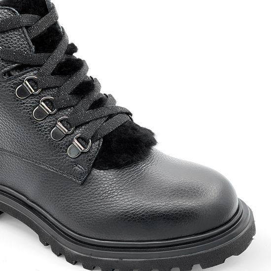 Ботинки Giada Gabrielli черные кожаные МЕХ - фото 5, 840 GABR