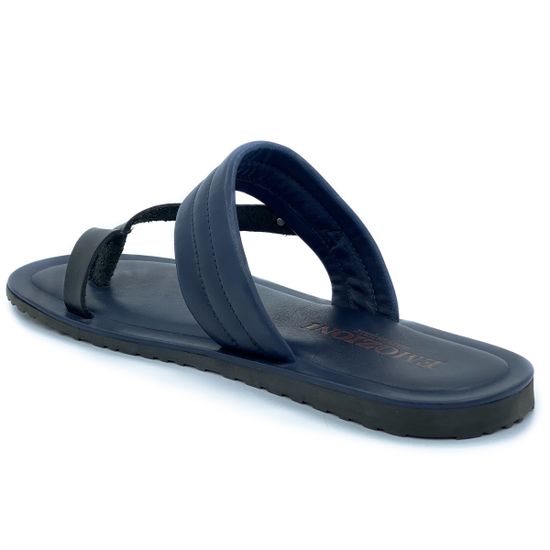 Вьетнамки Emozioni синие кожаные - фото 3, 