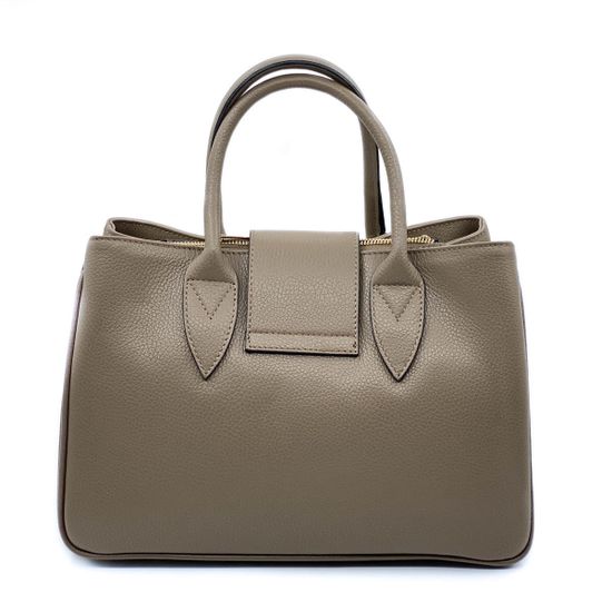 Сумка Di Gregorio бежевая кожаная - фото 3, 