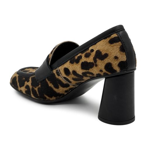 Туфли Mimmu леопардовые пони черный каблук - фото 3, F807K2 MIM CAVALLINO NERO