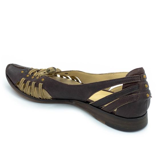 Балетки Fru.it коричневые кожаные - фото 3, 