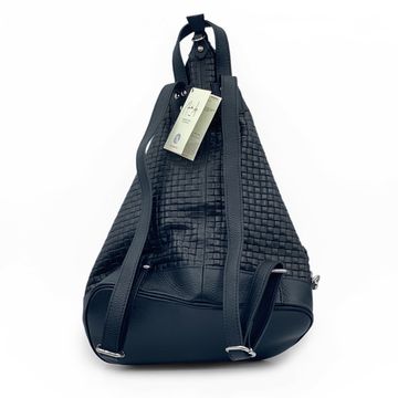 Сумка-рюкзак Renato Angi черная кожаная плетеная - фото 2, 3151317 RA NERO