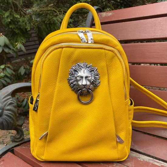 Рюкзак Renato Angi желтый кожаный - фото 9, 