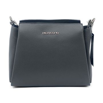 Сумка Di Gregorio серая кожаная - фото 1, 8862 DG GRIGIO