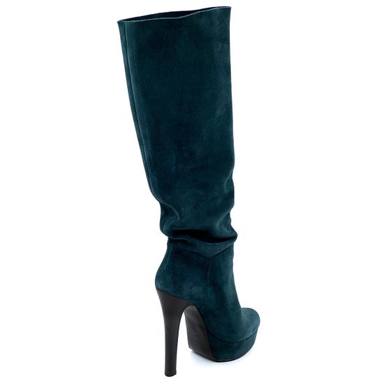 Сапоги Gianmarco Lorenzi замша синие демисезонные - фото 3, 9618 GML