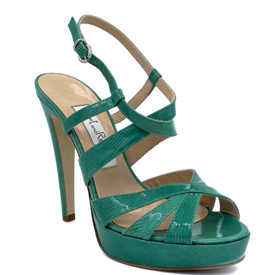 Босоножки Left&amp;Right зеленые из лакированной кожи - фото 2, Y203 LR