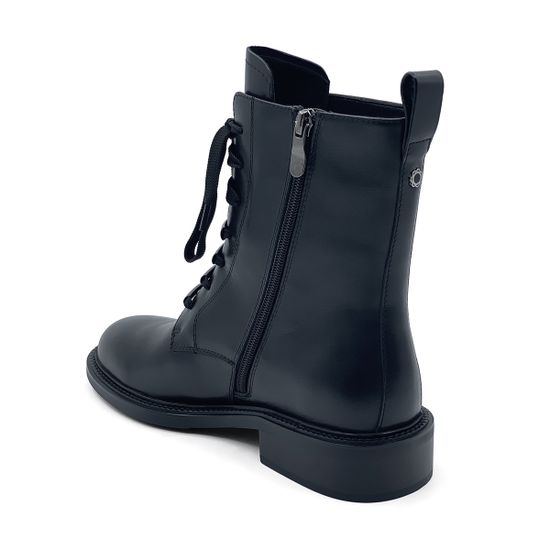 Высокие ботинки Tuffoni черные кожаные на байке - фото 3, 