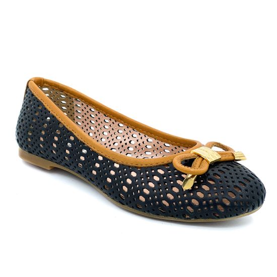 Балетки Renzi перфорированная кожа черные - фото 2, 