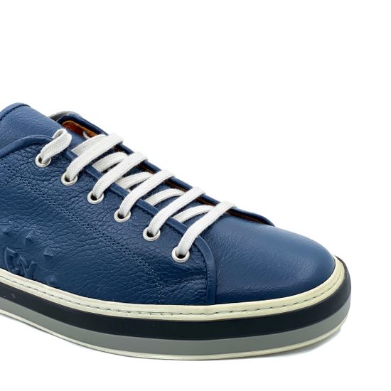 Кеды Giampieronicola синие кожаные - фото 6, 