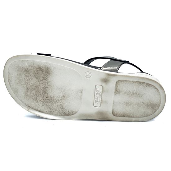 Босоножки Jeannot черно-серебряные - фото 4, 37061 JN