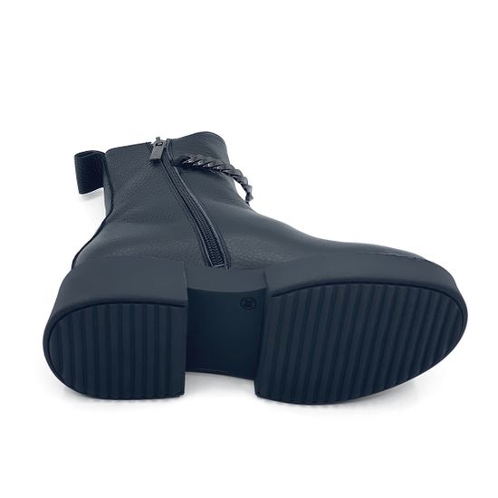 Ботинки челси Ilasio Renzoni черные кожаные на меху - фото 4, 5226 IR