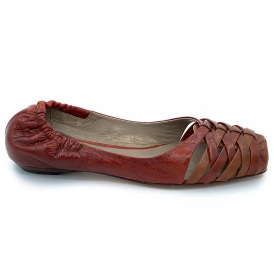 Балетки Fru.it коричневые кожаные - фото 1, 