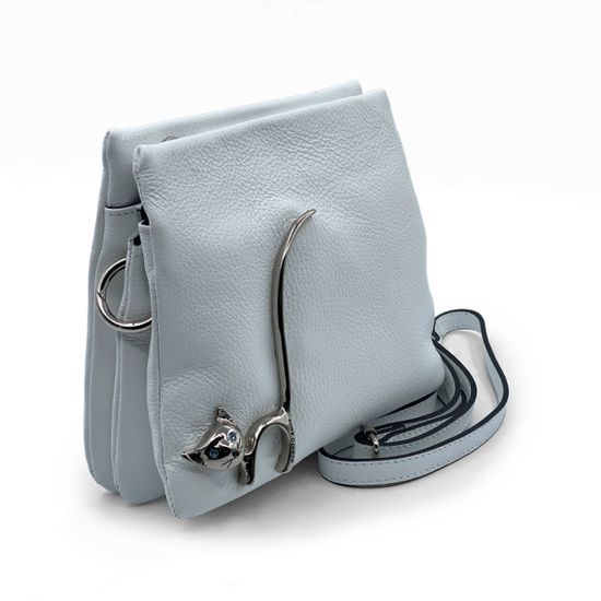 Сумка Renato Angi белая кожаная &quot;кошка&quot; - фото 2, 