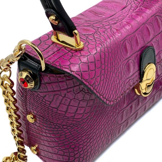 Сумка Marino Orlandi фуксия кожаная - фото 4, 