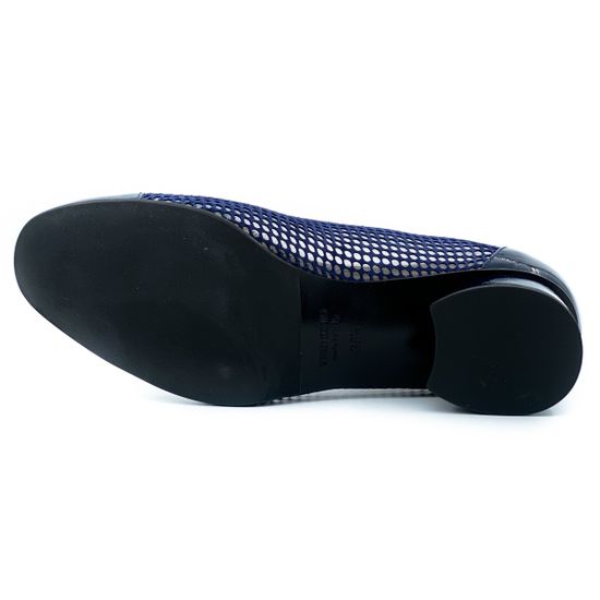 Туфли Donna Soft синие комбинация наплака и текстиля - фото 4, DS0141 DS BLU