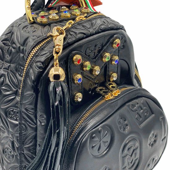 Рюкзак женский Marino Orlandi кожаный черный - фото 4, 4827 MO NERO