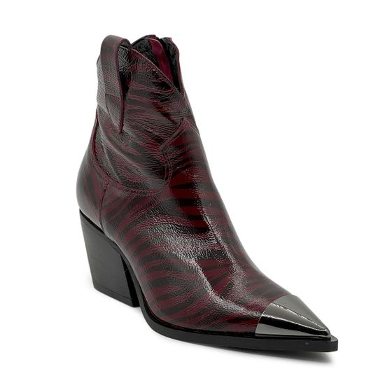 Ботильоны казаки MIMMU наплак принт &quot;зебра&quot; демисезонные - фото 2, M860M1 MIM ZEBRA