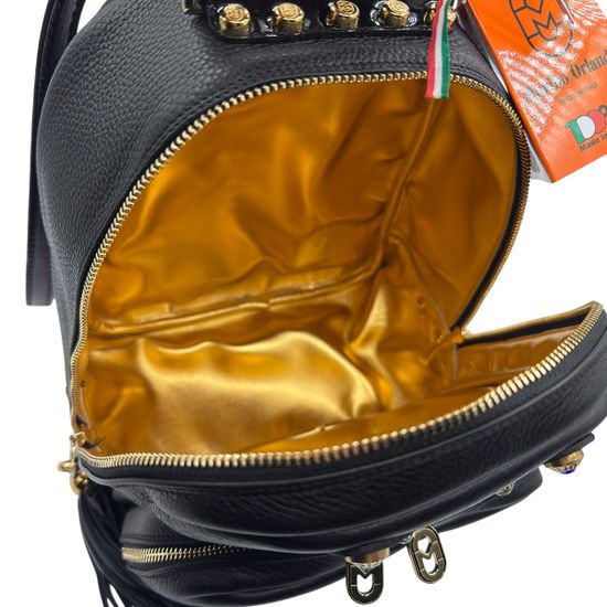 Рюкзак Marino Orlandi черный кожаный - фото 5, 4827 MO NERO2