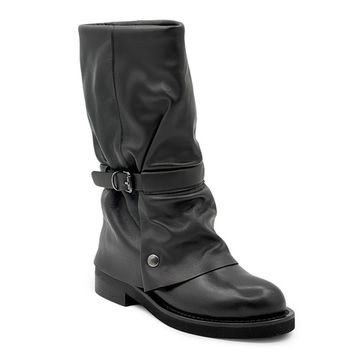 Полусапоги MIMMU черные кожаные демисезонные - фото 2, M482M21 MIM NERO