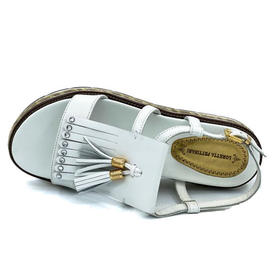 Босоножки Loretta Pettinari белые кожаные - фото 5, 