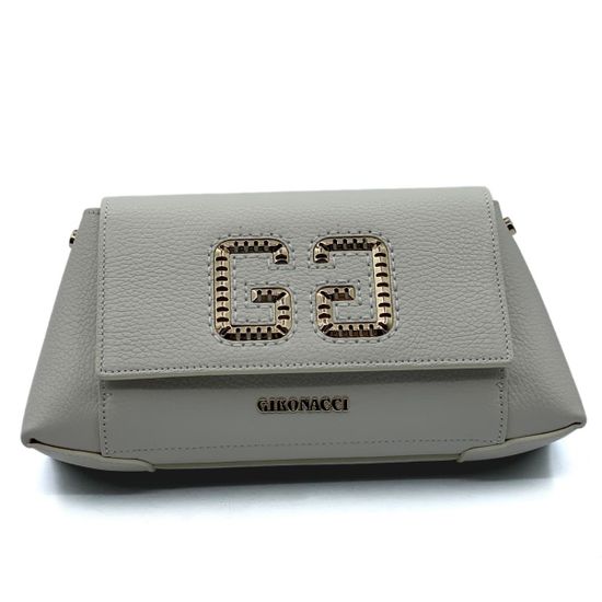 Сумка Gironacci белая кожаная, 