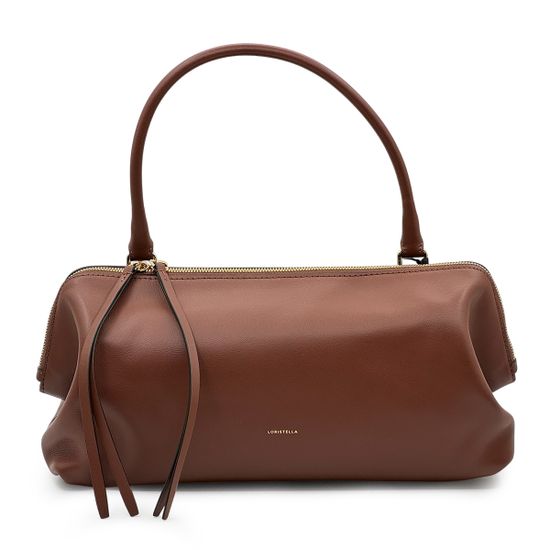 Сумка Loristella коричневая кожаная - фото 1, 3195 LS COGNAC