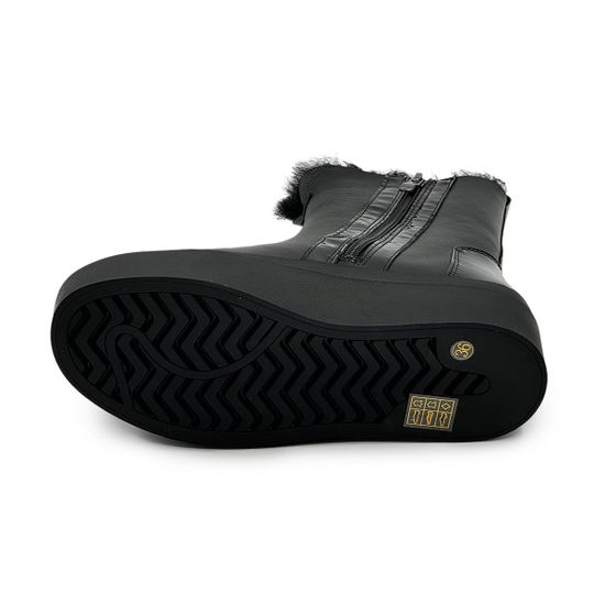 Ботинки высокие TUFFONI черные кожа/лак на меху - фото 4, 2424048PF TUF NERO