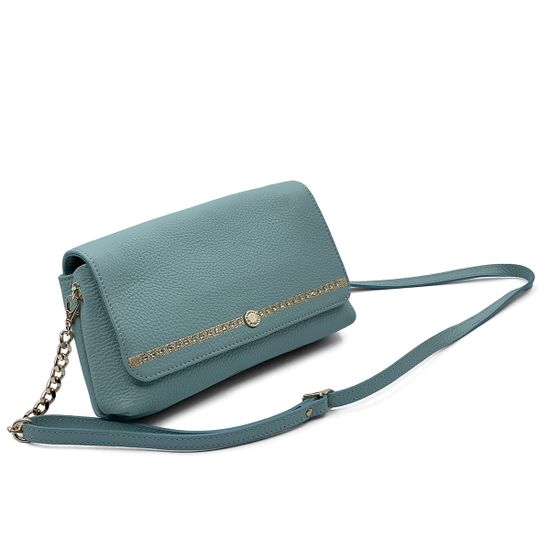 Клатч Marina Creazioni бирюзовый кожаный - фото 2, B6113 MC CELESTE