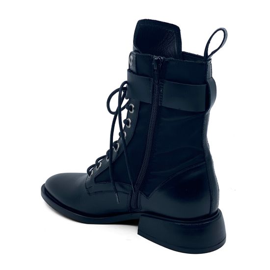 Ботинки Mimmu черные кожаные демисезонные - фото 3, F558K2 MIM NERO