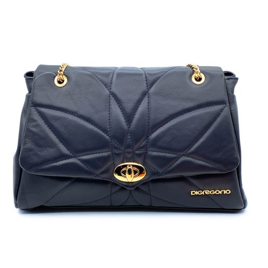 Сумка Di Gregorio синяя кожаная - фото 1, 