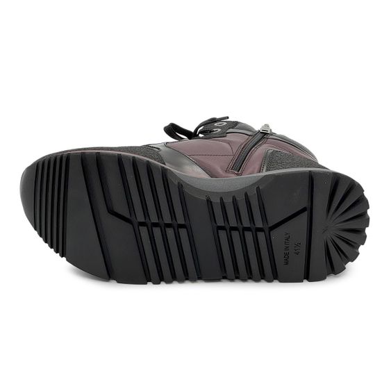 Ботинки GIAMPIERONICOLA черные/бордовые кожаные на байке - фото 4, N393158 GPN NERO/BORDO