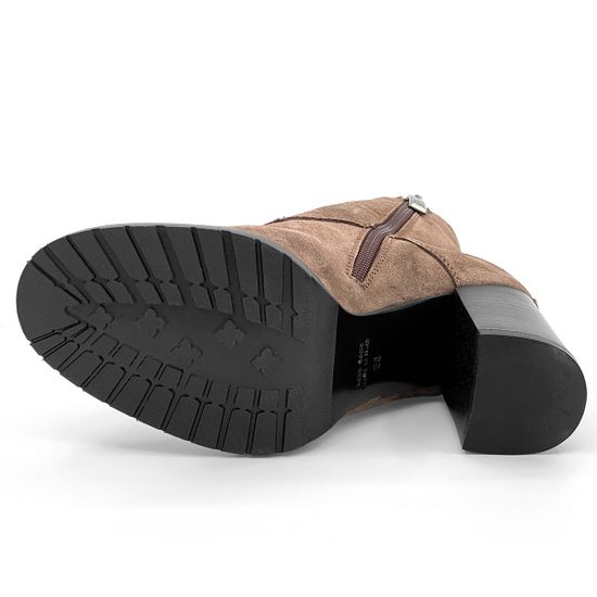 Ботильоны Giorgio Piergentili бежевые замшевые МЕХ - фото 4, 657 GP