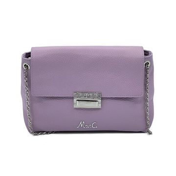 Сумочка Marina Creazioni лилового цвета кожаная - фото 1, B6227 MC LILLA