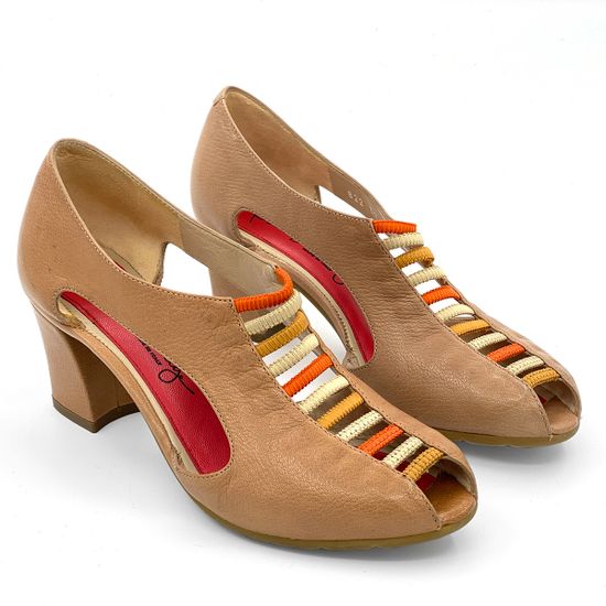 Полуботинки Pas de Rouge летние кожаные коричневые - фото 7, G822 TALPA ROU