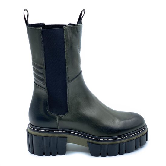 Ботинки челси Mimmu зеленые кожаные демисезонные - фото 1, E502E3 MIM VERDE