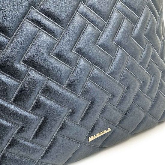 Сумка Marina Creazioni синяя кожаная стеганая - фото 4, 