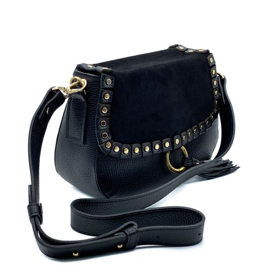 Сумочка Ripani черная комбинация кожи и замши - фото 2, 3862ON RP NERO