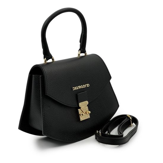 Сумка Di Gregorio черная кожаная - фото 2, 8907 DG NERO