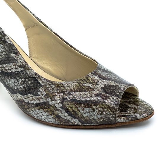 Босоножки Ilasio Renzoni серебристо-золотые тиснение &quot;питон&quot; - фото 6, 