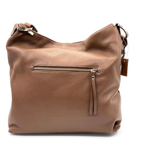 Сумка Di Gregorio бежевая кожаная - фото 3, 8799 DG TAUPE