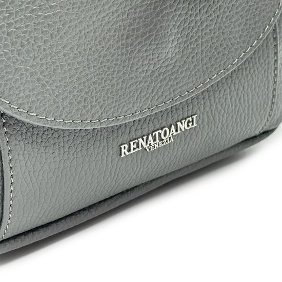 Сумка-рюкзак Renato Angi серая кожаная - фото 4, 3360401 RA GRIGIO