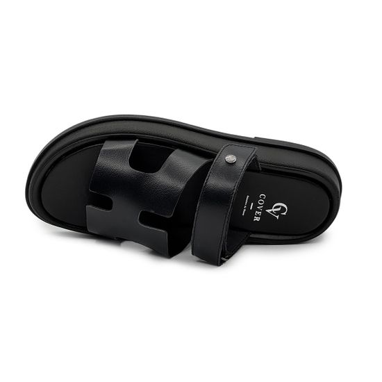 Сабо женские CVCOVER черные кожаные - фото 5, 1623-3 COV NERO